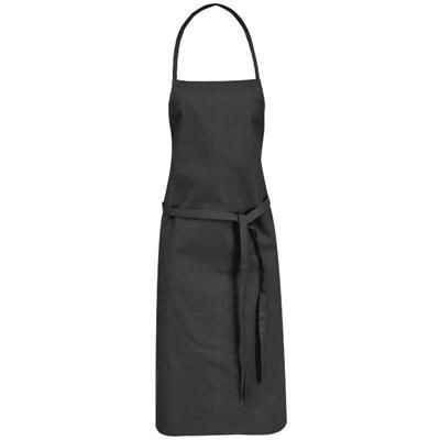 REEVA COTTON APRON in Black Solid