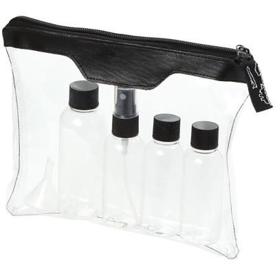 AIRLINE APPROVED ONBOARD TOILETRY BAG in Clear Transparent