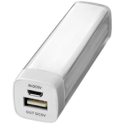 FLASH POWER BANK 2200MAH in White Solid