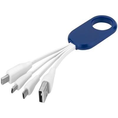 THE TROUP 4-IN-1 CHARGER CABLE with Type - C in Royal Blue