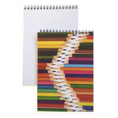 A5 SPIRAL WIRO BOUND PAD with Card Cover - Plain Inside - Landscape