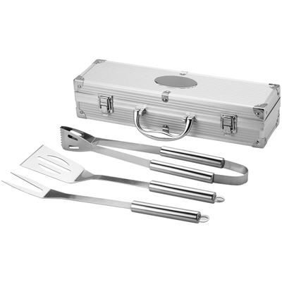 3 PIECE BBQ SET in Silver