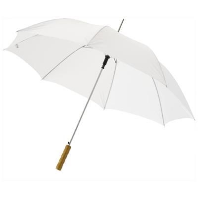 23 INCH AUTOMATIC UMBRELLA in White Solid