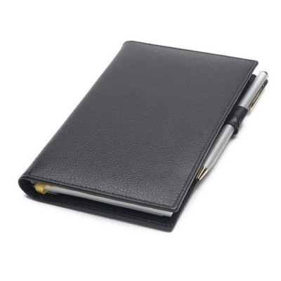 DELUXE CHELSEA LEATHER COMB BOUND POCKET DIARY WALLET