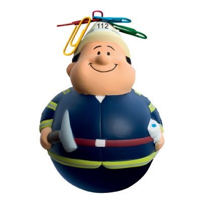 WOBBLER FIREMAN BERT SQUEEZIES STRESS ITEM