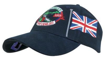 BRUSHED HEAVY COTTON BASEBALL CAP with Bottle Opener & Union Jack Flag Design