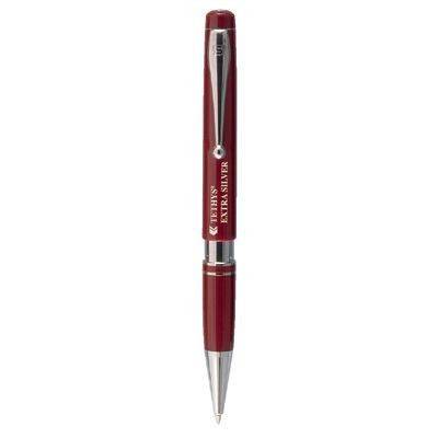 TETHYS EXTRA SILVER RETRACTABLE PLASTIC BALL PEN