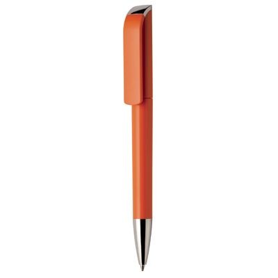 TAG EXTRA SILVER TWIST ACTION PLASTIC BALL PEN in Solid Orange with Silver Nose Cone