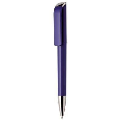 TAG EXTRA SILVER TWIST ACTION PLASTIC BALL PEN in Solid Purple with Silver Nose Cone