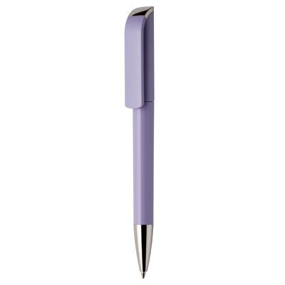 TAG EXTRA SILVER TWIST ACTION PLASTIC BALL PEN in Solid Lilac with Silver Nose Cone