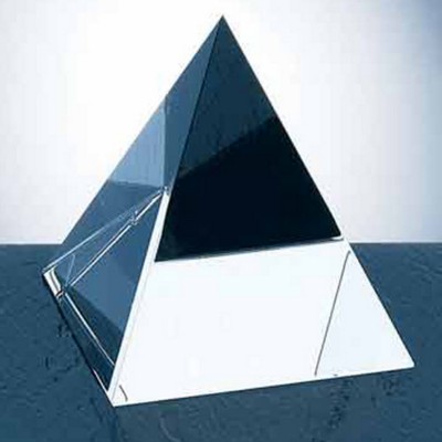 OPTICAL CRYSTAL CLEAR GLASS PYRAMID AWARD