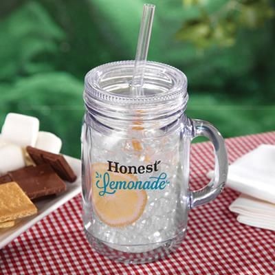 REUSABLE PLASTIC MASON DRINK JAR