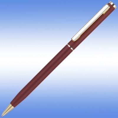 CHEVIOT ORO BALL PEN in Matt Burgundy with Gold Gilt Trim