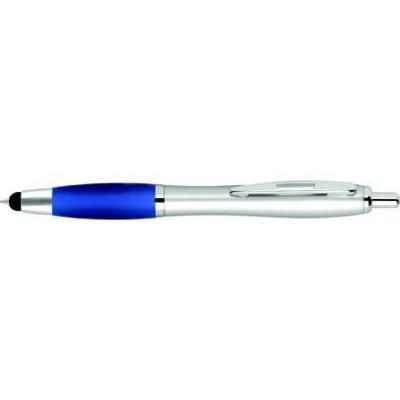 CONTOUR TOUCH BALL PEN in Silver with Blue Grip