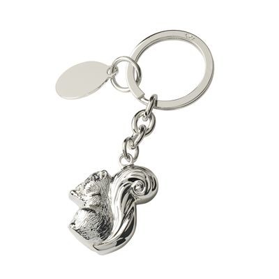 SQUIRREL METAL KEYRING in Silver