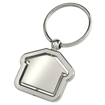 HOUSE KEYRING in Silver Metal