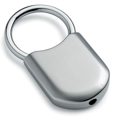 SILVER METAL PADLOCK STYLE KEYRING