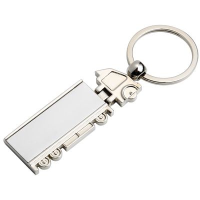 TRUCK SILVER METAL KEYRING