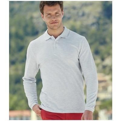 FRUIT OF THE LOOM PREMIUM LONG SLEEVE COTTON PIQUE POLO SHIRT