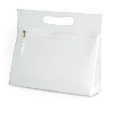 CLEAR TRANSPARENT LADIES COSMETICS VANITY BAG in Translucent Clear Transparent