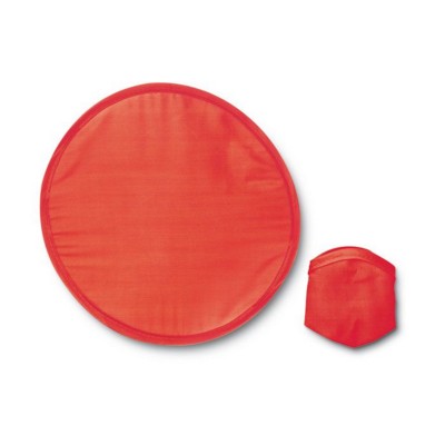 FOLDING NYLON FRISBEE in Red