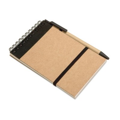 RECYCLED PAPER NOTE BOOK in Black