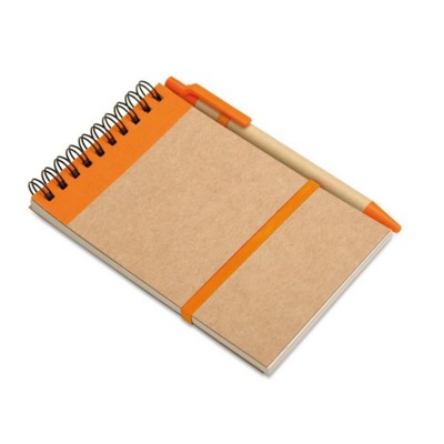 RECYCLED PAPER NOTE BOOK in Orange