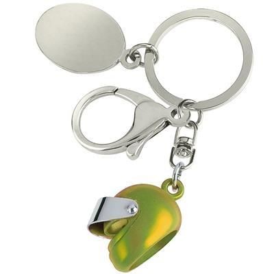 SMALL MOTOR BICYCLE HELMET KEYRING in Yellow