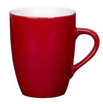 MARROW CERAMIC POTTERY MUG in Red & White