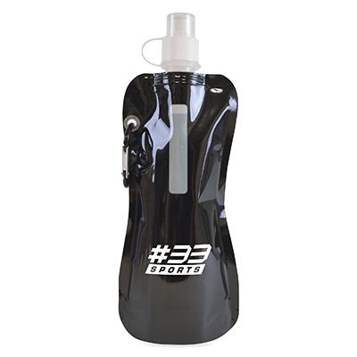 400ML ROLL UP WATER BOTTLE in Black