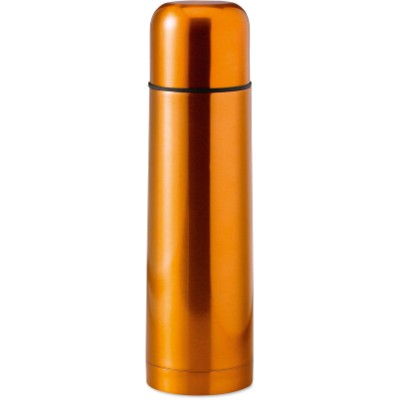 STAINLESS STEEL METAL THERMAL INSULATED INSULATING VACUUM FLASK in Orange