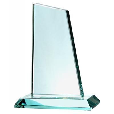 JADE GREEN GLASS MEDIUM PEAK TROPHY AWARD