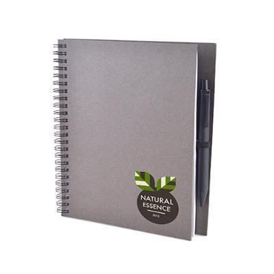 INTIMO A5 RECYCLED SPIRAL WIRO BOUND NOTE PAD in Black