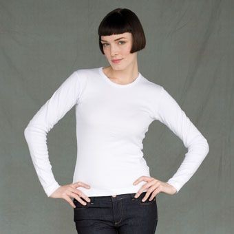 SKINNI FIT LONG SLEEVE LADIES TEE SHIRT