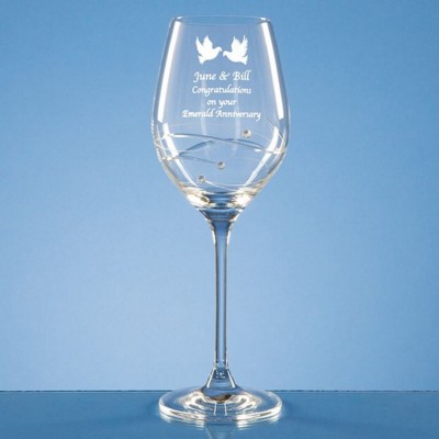 DIAMANTE WINE GLASS