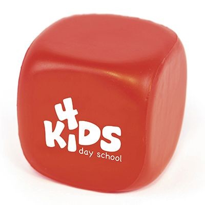 CUBE SHAPE STRESS TOY in Red