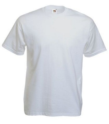 FRUIT OF THE LOOM VALUE TEE SHIRT in White