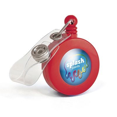 DOMED SKI PASS HOLDER in Red