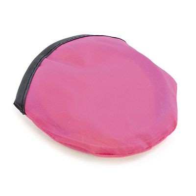 FOLDING NYLON FLYING ROUND DISC in Pink