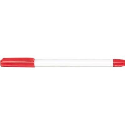 TOPSTICK BALL PEN in White with Red Trim