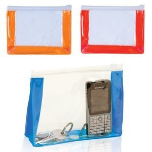 LOBE CLEAR TRANSPARENT COSMETICS BAG with Colour Trim