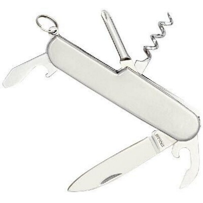 CAMPELLO METAL MULTI FUNCTION POCKET KNIFE with 6 Accessories in Silver