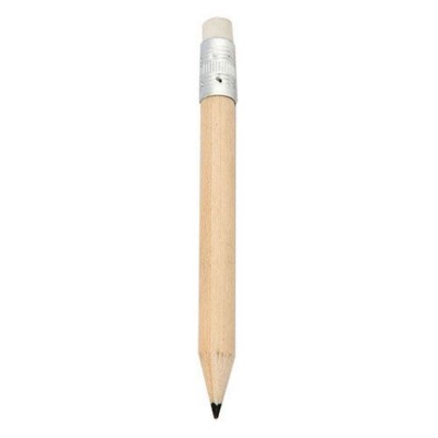 MINI WOOD PENCIL with Eraser in Natural