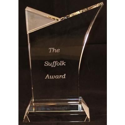 MEDIUM SUFFOLK CRYSTAL AWARD in Clear Transparent