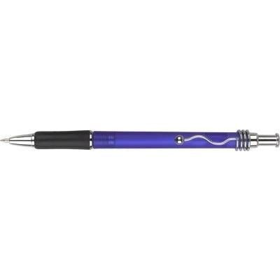 VIPER FROST BALL PEN in Frosted Blue with Black Grip & Silver Trim