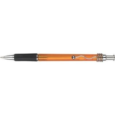 VIPER FROST BALL PEN in Frosted Orange with Black Grip & Silver Trim