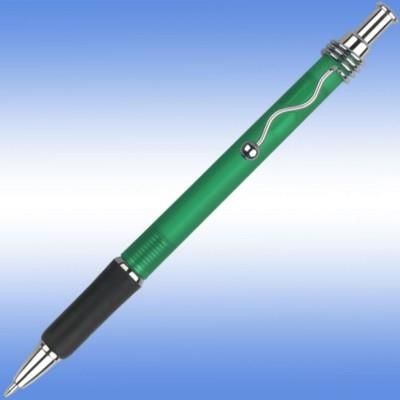 VIPER FROST BALL PEN in Frosted Green with Black Grip & Silver Trim