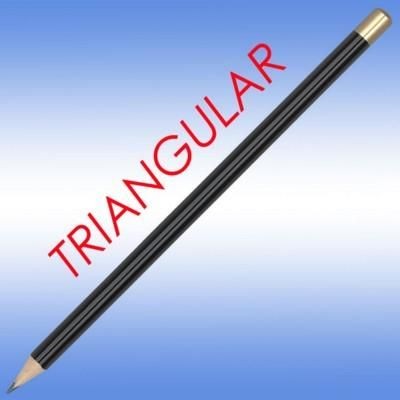 TRISIDE PENCIL in Black with Gold Tip